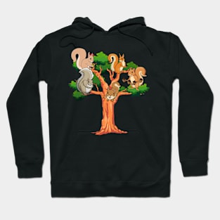 Tree Forest Animal Lover Nature Squirrel Hoodie